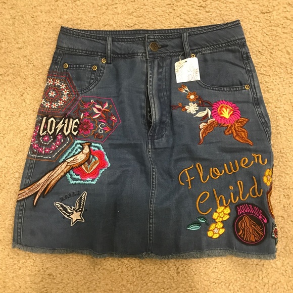 ❌SOLD❌ Spell & The Gypsy Denim Skirt - Picture 4 of 6